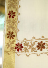 Ari Work Wool Shawl D - 106 - Off White