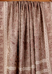 Pashmina Ari Work Jaaldar Shawl D#07 - Skin