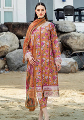Lawn - Farasha - Aurea - Eid Summer 25 - Coral Haze