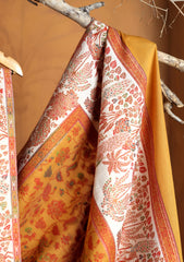 Pashmina Jamawar Shawl D#125 - Mustard