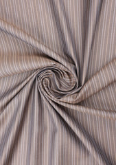 Scabal Stripe Selvage Suiting - Brown