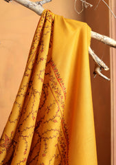 Pashmina Kashmiri Jaaldar Shawl D#122 - Mustard