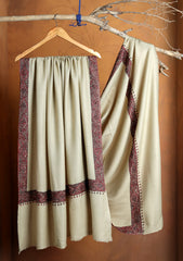 Pashmina Kashmiri Border Shawl D#119 - L Pista