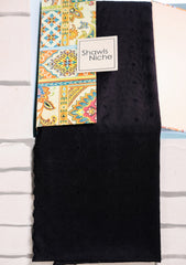 Embroidered Lawn Summer Shawl D#55 - Black