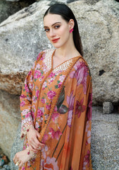 Lawn - Farasha - Aurea - Eid Summer 25 - Coral Haze