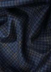 Cavani The Black Ice Flannel Pure Australia Wool Fabric - F Blue