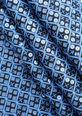 Elite Men Embroidered Sequence Viscose Fabric - Blue