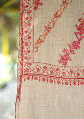 Pashmina Kashmiri Jaaldar Shawl D - 32 - L Brown