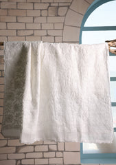 Lawn Chikankari Summer Shawl D#21 - Off White