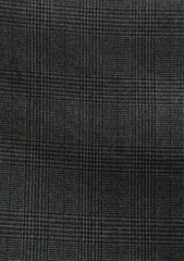 Tweed Selvage Check Woolen Fabric - Grey