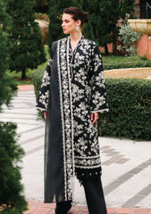 Lawn - Cross Stitch - Eid Edit-II - LWN#0205 - OBSIDIAN BLOOM