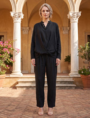 Pret - Moven - Indigo Linen Women's Shirt - Black