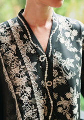 Lawn - Cross Stitch - Eid Edit-II - LWN#0205 - OBSIDIAN BLOOM