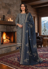 Winter - Riwaj - Printed Marina - 3 Pcs - Wool Shawl 25 - D#80
