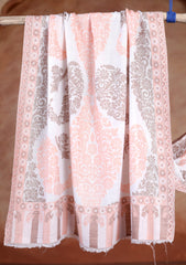 Pashmina Jamawar Scarf D#84 - Off White