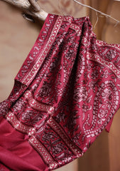Pashmina Ari Work Jaaldar Scarf D#08 - L Maroon