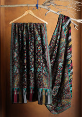 Pashmina Jamawar Shawl D#124 - Black