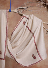 Pashmina Kashmiri Border Scarf D#24 - L Skin