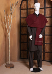 Men Shawls - Wool Shawls - D#20 - Maroon