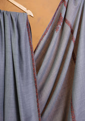 Pashmina Kashmiri Border Shawl D#163 - Grey