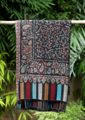 Pashmina Kani Jamawer Shawl D - 153 - Black