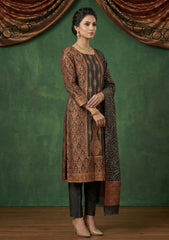 Formals - Riwaj - Fancy Chiffon Jamawar - 2 Pcs Suit - CND#17 - Black