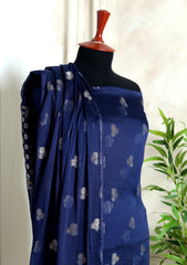 Formals - Fancy Closet - 2 pcs Suit - Satin Silk Jamawar D#04 N Blue