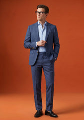 Dormeuil Tropical Iconik Nano Wool Fabric - F Blue