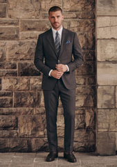 Dormeuil Echo Super 130's Wool Fabric - Ch Brown