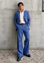 Drapers Montecarlo Wool Fabric - Ink Blue