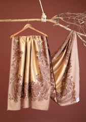 Pashmina Zari Jamawar Shawl D - 07 - Skin