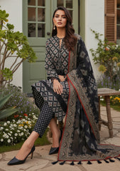 Winter - Riwaj - Printed Marina - 3 Pcs - Wool Shawl 25 - D#29