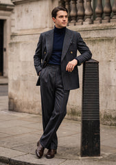 Dechamps Tweed Wool Fabric - D Grey