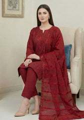 Winter - Meemsey - Koh e Noor - Chikankari Dhanak 25 - D#225 - Maroon