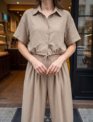 Pret - Moven - Button Up And Gathered Set - Skin
