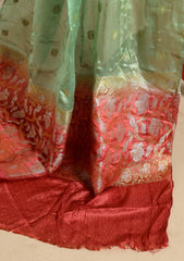 Formals - Fancy Closet - 2 pcs Suit - Chiffon Jamawar D#76 L Green