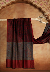 Pashmina Jamawar Scarf D#42 - Maroon
