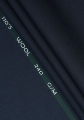 Reda Solid Weave Super 110's Wool Fabric - Z Blue