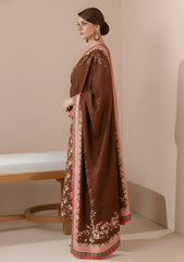 Winter - Riwaj - Velvet Suit - Printed Edit - D#38 - CH Brown