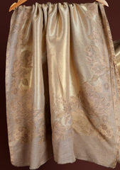 Pashmina Zari Jamawar Shawl D - 49 - Skin