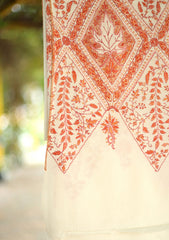 Pashmina Kashmiri Jaaldar Shawl D - 37 - Off White