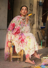 Lawn - Zaha - Festive 26 - ZF#05 - PINK MINK FROLIC