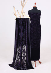 Winter - Riwaj - Velvet Suit - Printed Edit - D#09 - Purple