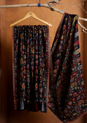 Pashmina Jamawar Shawl D#19 - Black