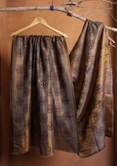 Pashmina Zari Branded Shawl D#03 - CH Brown