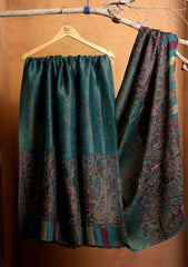 Pashmina Zari Jamawar Shawl D#08 - DS Green