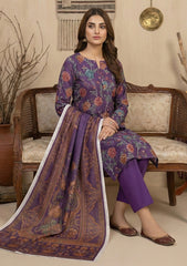 Winter - Rubaaiyat - D Prints - Marina 26 - Wool Shawl - RPM#14 - Purple