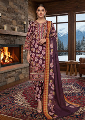 Winter - Riwaj - Printed Marina - 3 Pcs - Wool Shawl 25 - D#52