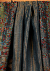 Pashmina Zari Jamawar Shawl D#01 - Ferozi