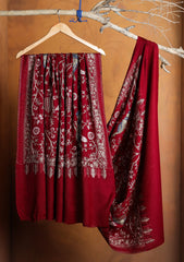 Pashmina Ari Work Jaaldar Shawl D#31 - Maroon